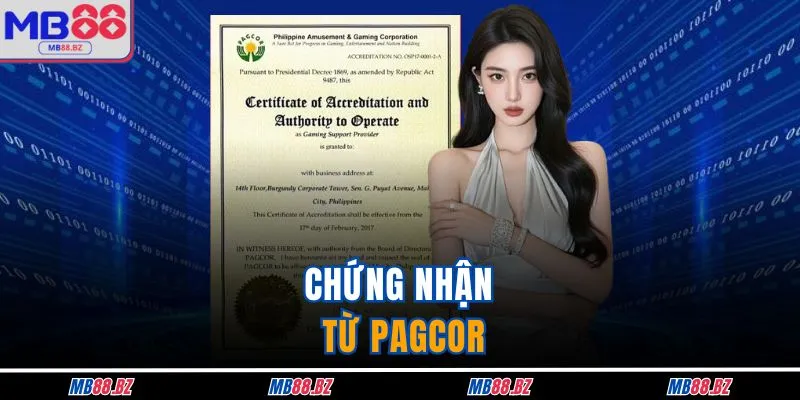Giấy Phép Hoạt Động 3 Chứng nhận từ PAGCOR